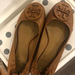 Tory Burch Tan Leather Ballet Flats